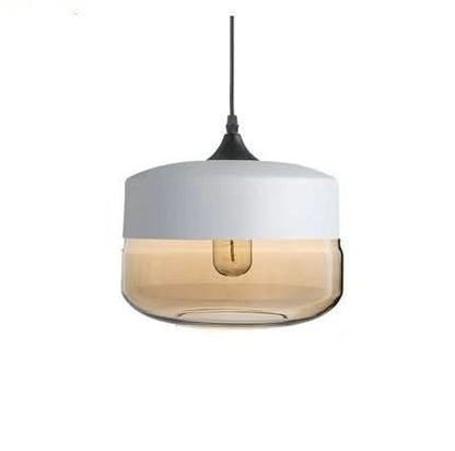 Skanto | Hand-Blown Glass & Wood Pendant Lamp Adjustable