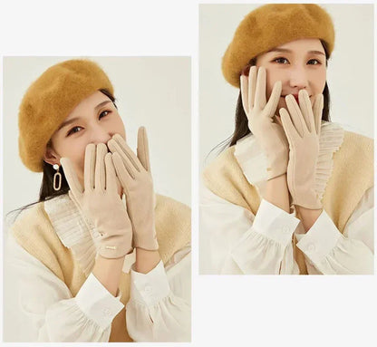 Classic Suede Women's Gloves - SuaveTouch
