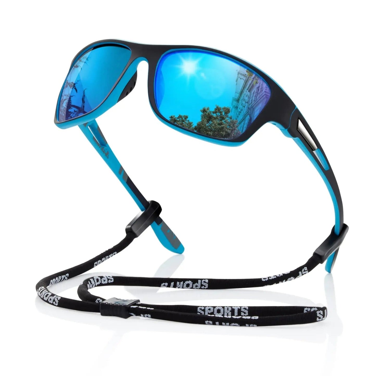 BowLift | Mens Polarised Sports Sunglasses UK – UV400 Wrap Around Sunglasses for Cycling, Running & Outdoor Activities | Lightweight & Glare Protection