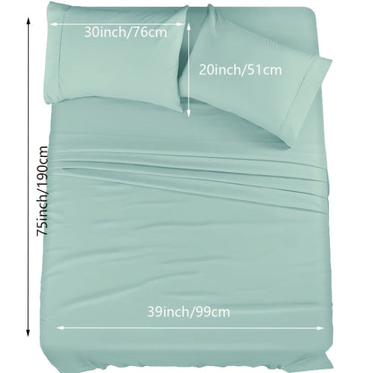 Skanto | 4/6 Pc Luxury Plush Fitted Sheet Set – Soft, Breathable, Color & Fade Resistant Bedding – Deep Pocket Flat Sheet, Fitted Sheet & 2/4 Pillowcases for Bedroom & Hotel Use