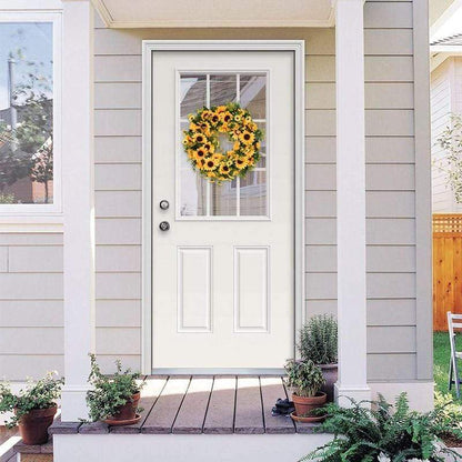 16'' Gold Artificial Sunflower Wreath Bowlift