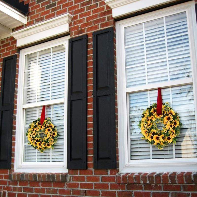 16'' Gold Artificial Sunflower Wreath Bowlift
