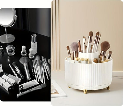Skanto | GlamSpin – 360° Rotation Makeup & Desk Organizer with 5 Compartments