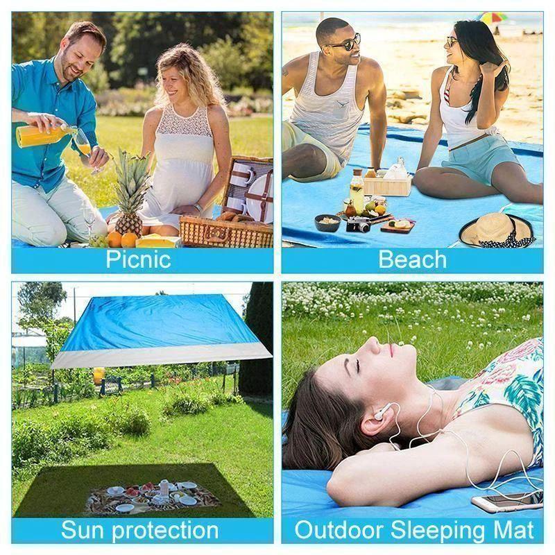 BowLift | Portable Anti-sand Beach Blanket - for Park, Beach and Picnic