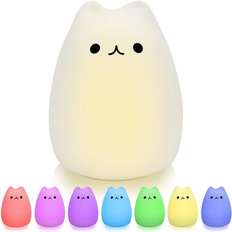 Skanto | Cute Silicone Cat Lamp Touch Control Kids Night Light