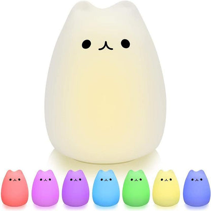 Skanto | Cute Silicone Cat Lamp Touch Control Kids Night Light
