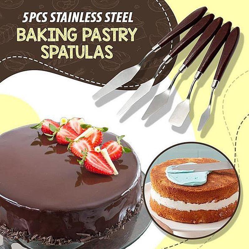 Skanto | 5Pcs Stainless Steel Baking Cake Spatulas