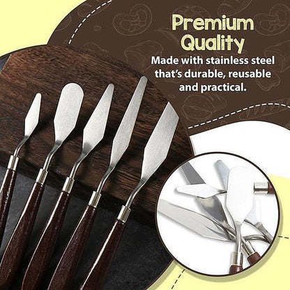 Skanto | 5Pcs Stainless Steel Baking Cake Spatulas