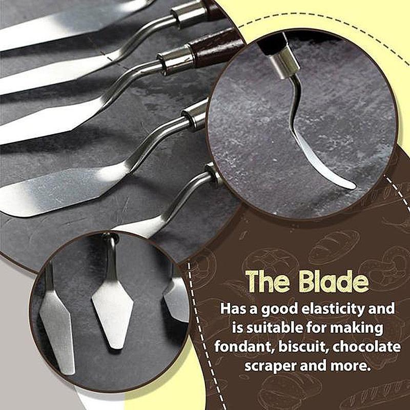 Skanto | 5Pcs Stainless Steel Baking Cake Spatulas