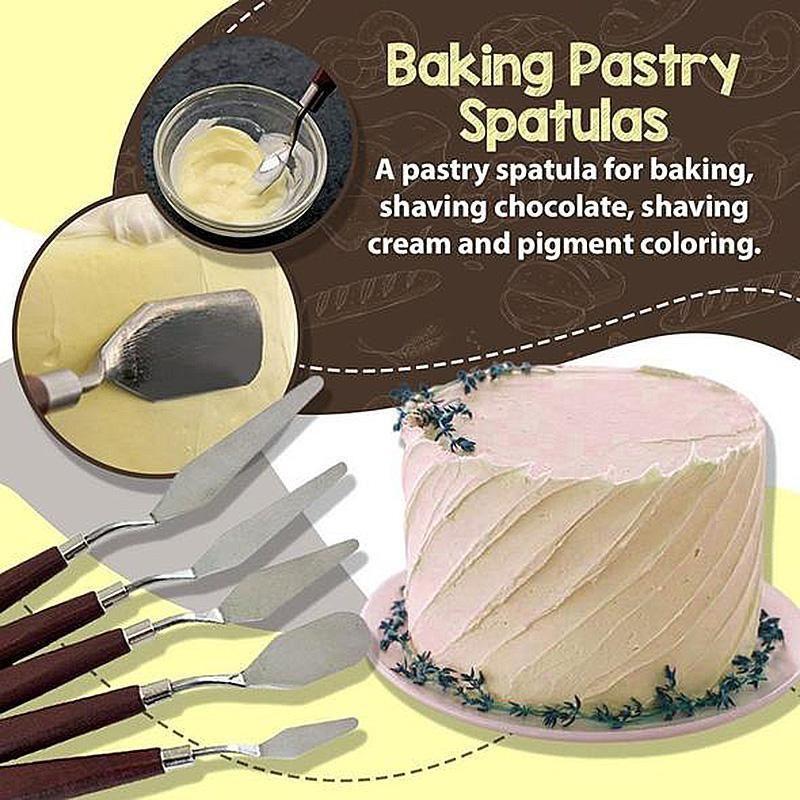 Skanto | 5Pcs Stainless Steel Baking Cake Spatulas