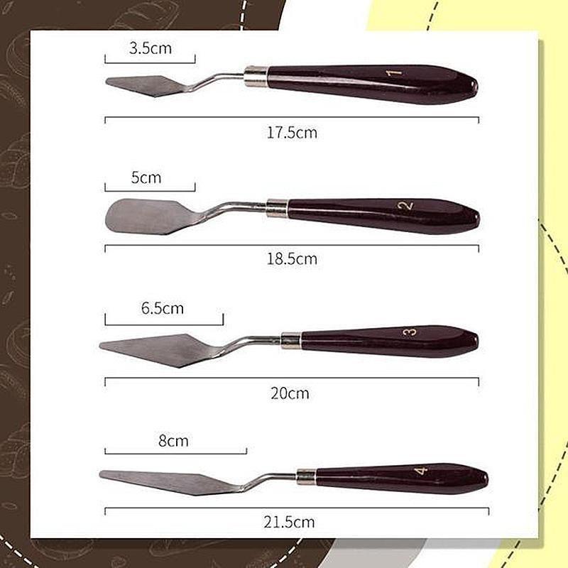 Skanto | 5Pcs Stainless Steel Baking Cake Spatulas