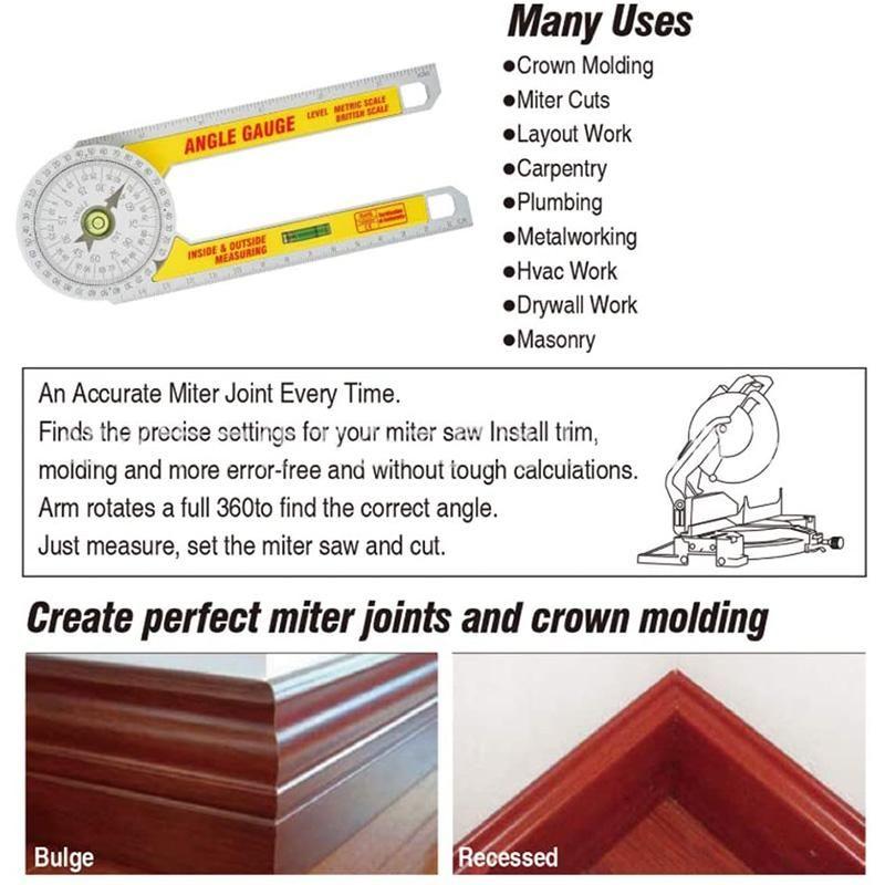 Skanto | 360° Angle Measurer | Precise Tool for Angle Measurement | Yellow