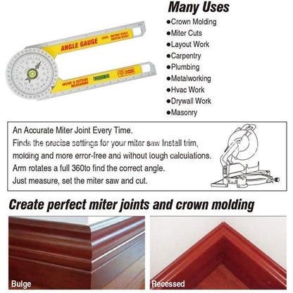 Skanto | 360° Angle Measurer | Precise Tool for Angle Measurement | Yellow