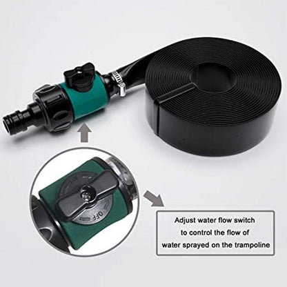 Trampoline water sprinkler