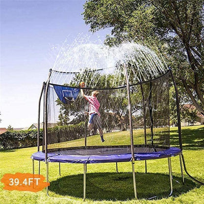 Trampoline water sprinkler