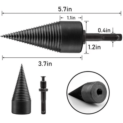BowLift | Firewood Drill Bit with Round Shank