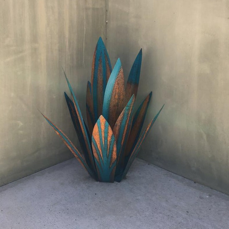 Skanto | Eternal Agave – Handmade Stainless Metal Garden Sculpture for Indoor and Outdoor Decor