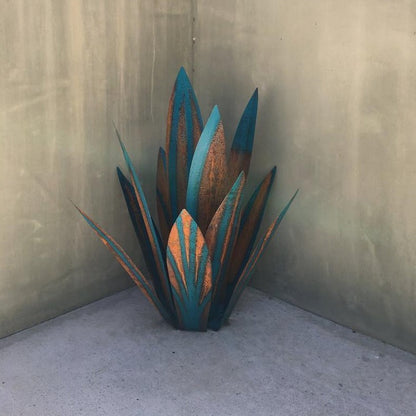 Skanto | Eternal Agave – Handmade Stainless Metal Garden Sculpture for Indoor and Outdoor Decor