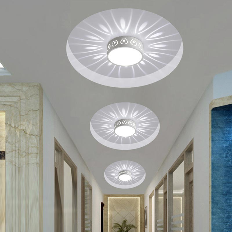 Stylish, modern LED ceiling light for entrance area, hallway, and balcony