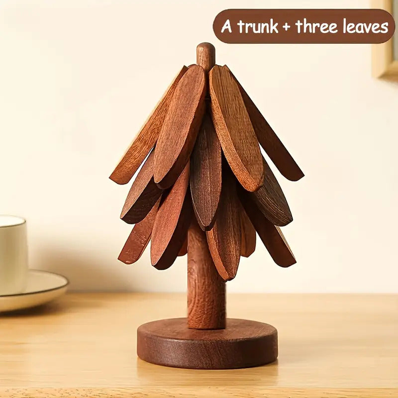 Bamboo Coaster Set 4-piece | Skanto