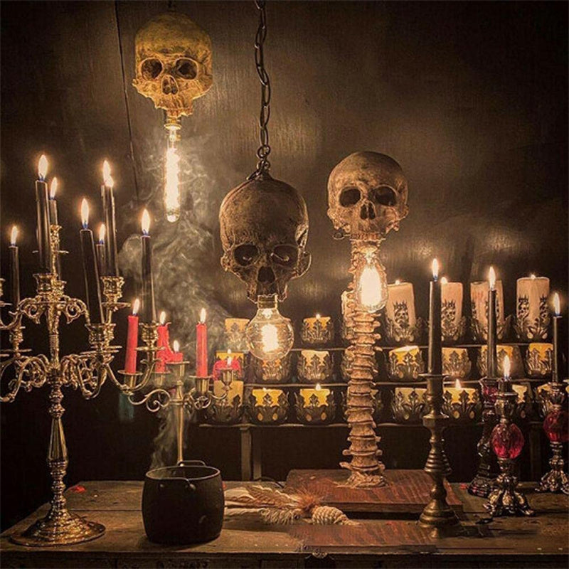 Horror Skull with Spine Lamp