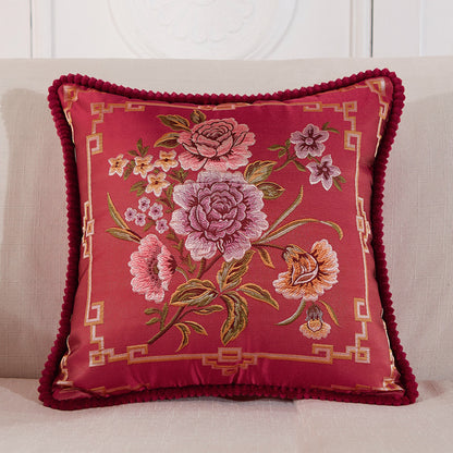Decorative Embroidered Throw Pillow