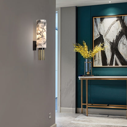 Wall Sconces with Elegant Marble Design