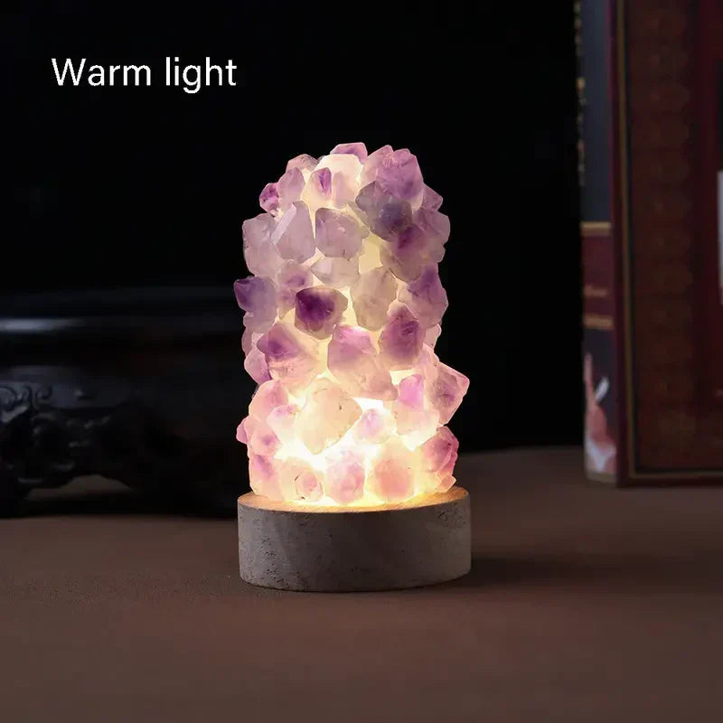 Brehn | Crystal lamp - Amethyst - Healing energy - Soft light