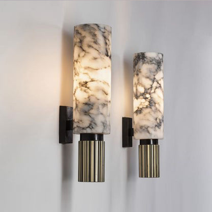 Wall Sconces with Elegant Marble Design