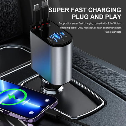 BowLift | VoltEdge Retractable Car Charger – Universal Fast Charger 80 cm