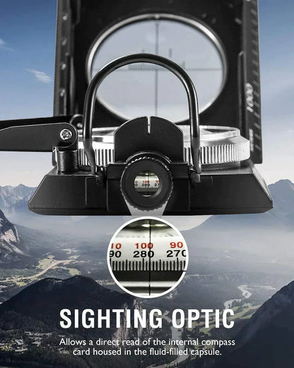 BowLift | Multifunctional military navigation compass with inclinometer | Shockproof, waterproof compass for hiking, camping, and outdoor life