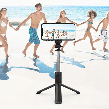 Skanto | Bluetooth Selfie Stick Tripod with Phone Holder and Beauty Fill Light