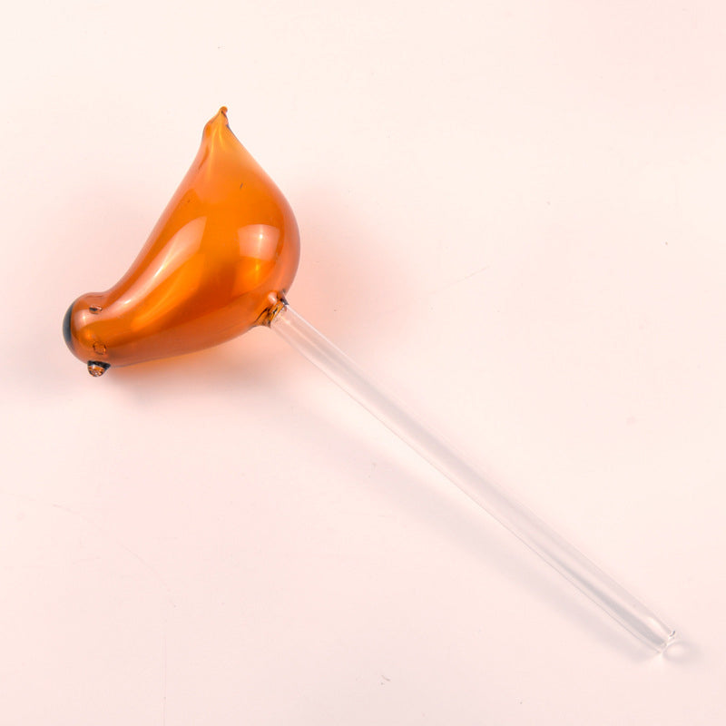 Self-watering glass birds