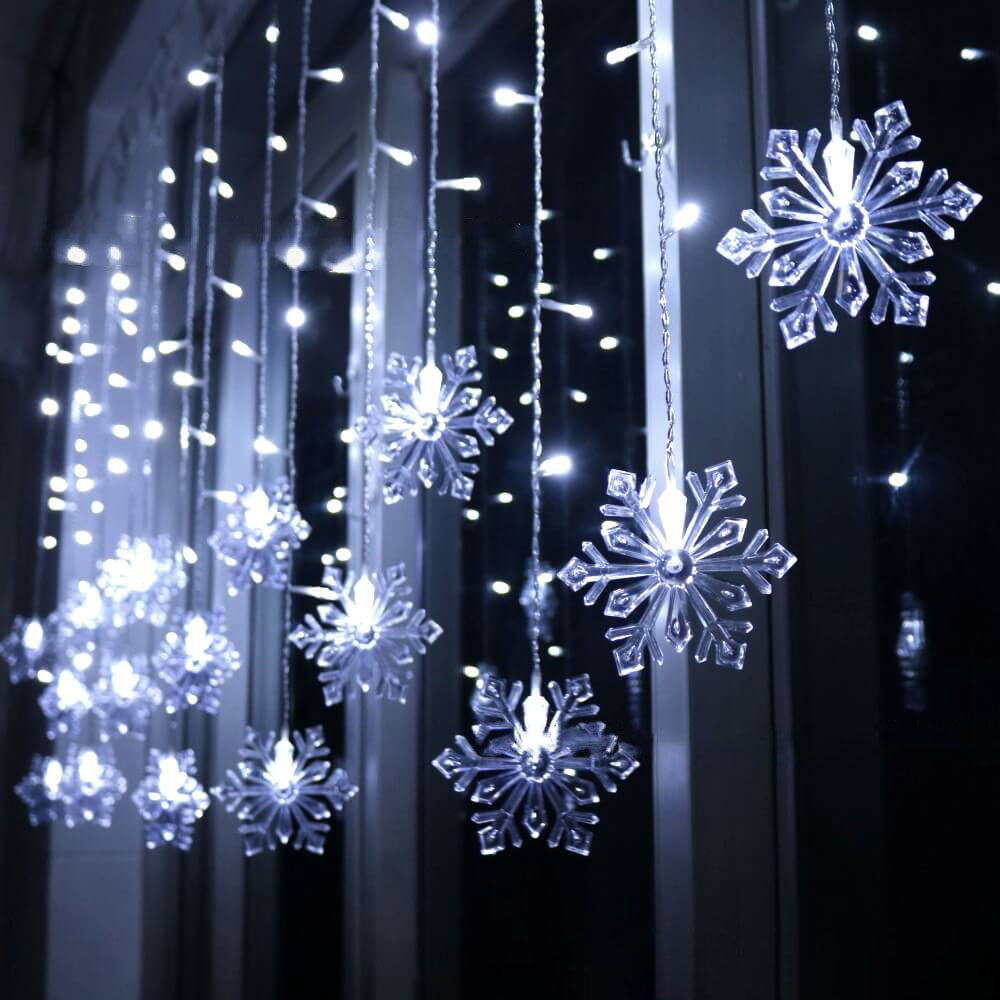 Skanto | Skanto Snowflake Remote Control Icicle Lights Flashing LED Decorative Lights
