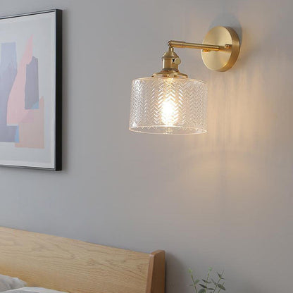 Skanto | Nordic Minimalist Creative Brass Cylinder 1-Light Wall Lamp