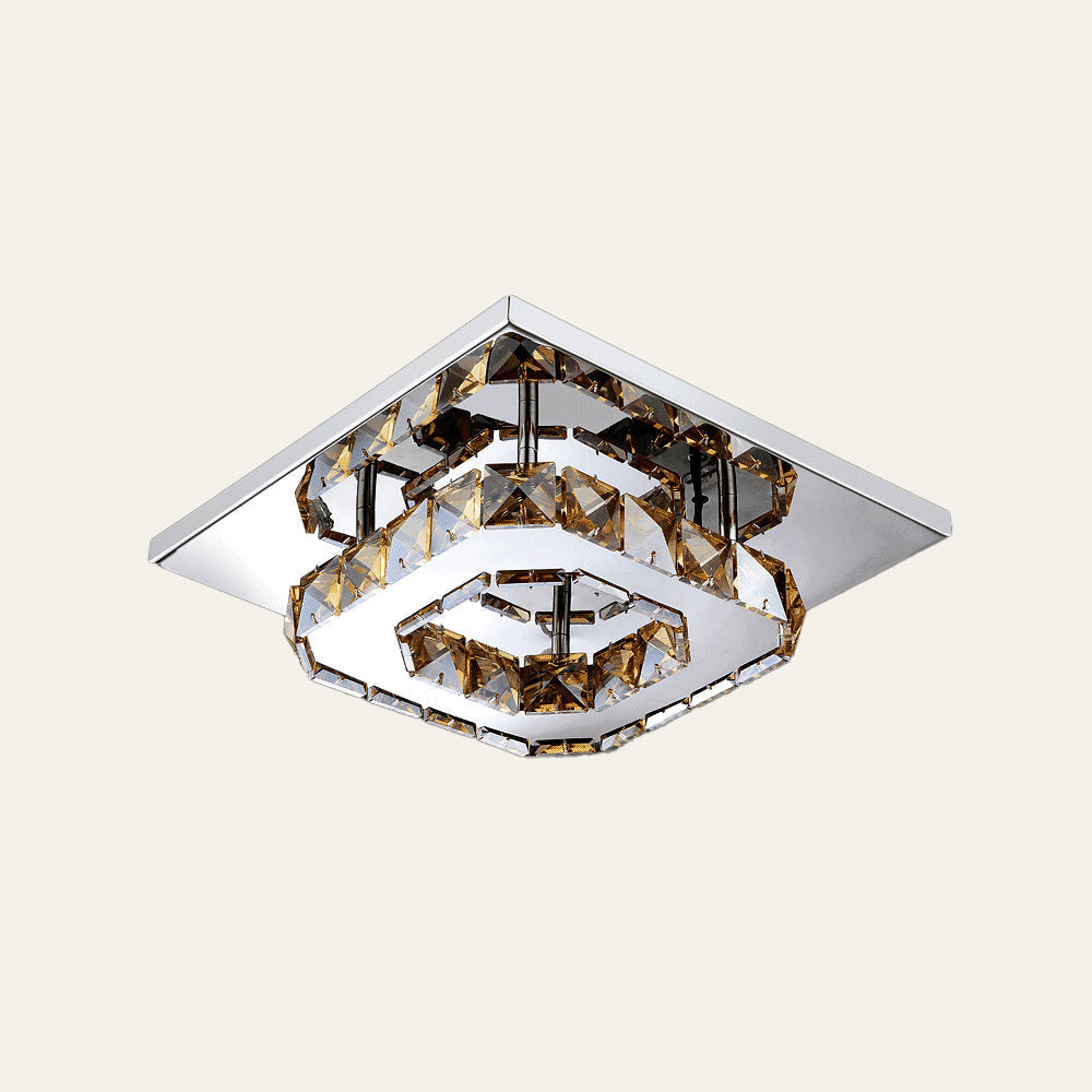 Skanto | Modern Crystal LED Flush Mount Ceiling Light