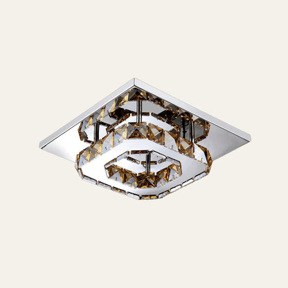 Skanto | Modern Crystal LED Flush Mount Ceiling Light