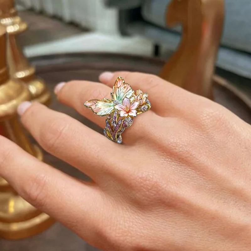 Butterfly flower ring | Bowlift