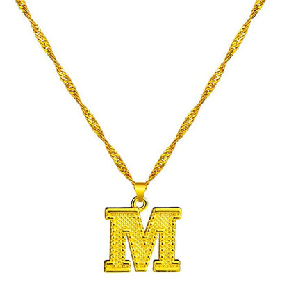 Skanto | 18K Gold Plated Initial Letter Necklace