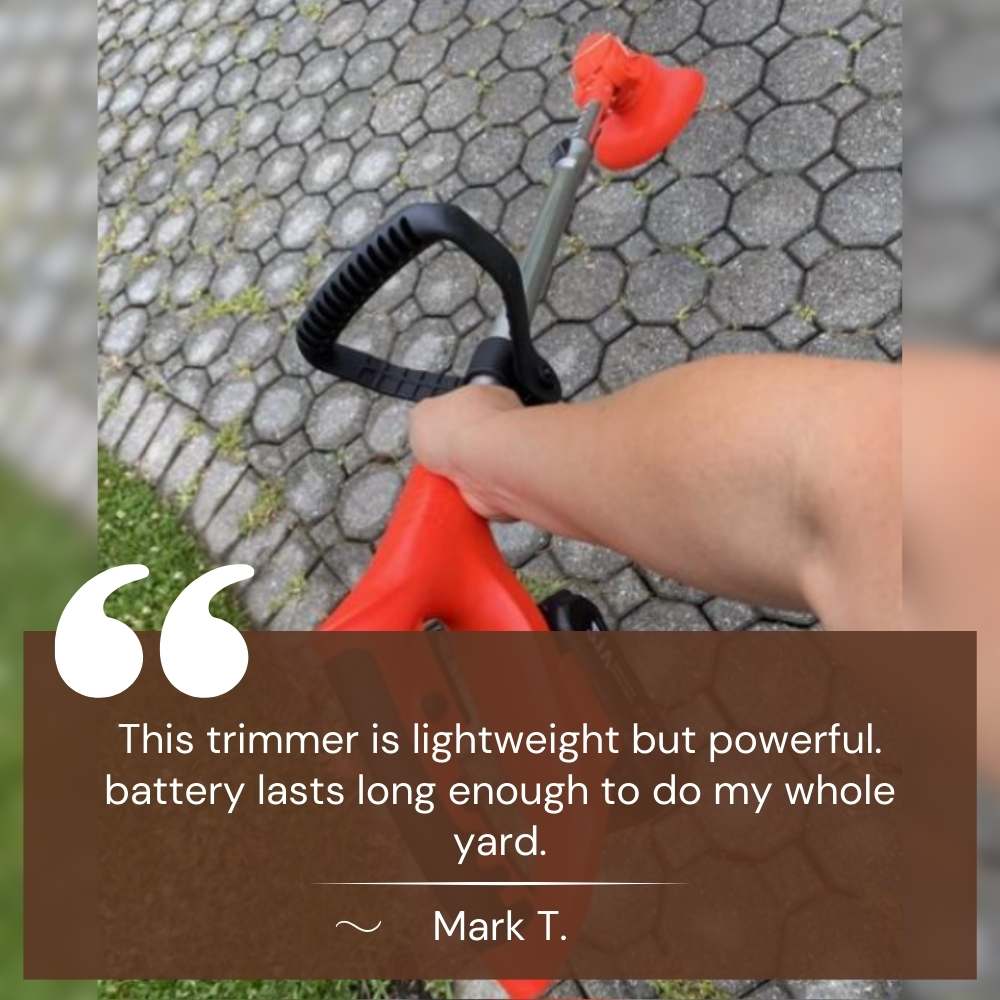 Skanto | Cordless String Trimmer with Adjustable Cutting Width for Lawn Care & Garden Maintenance