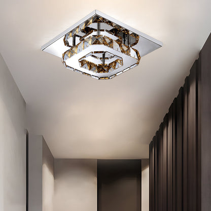 Modern LED Ceiling Light with Crystal Optic