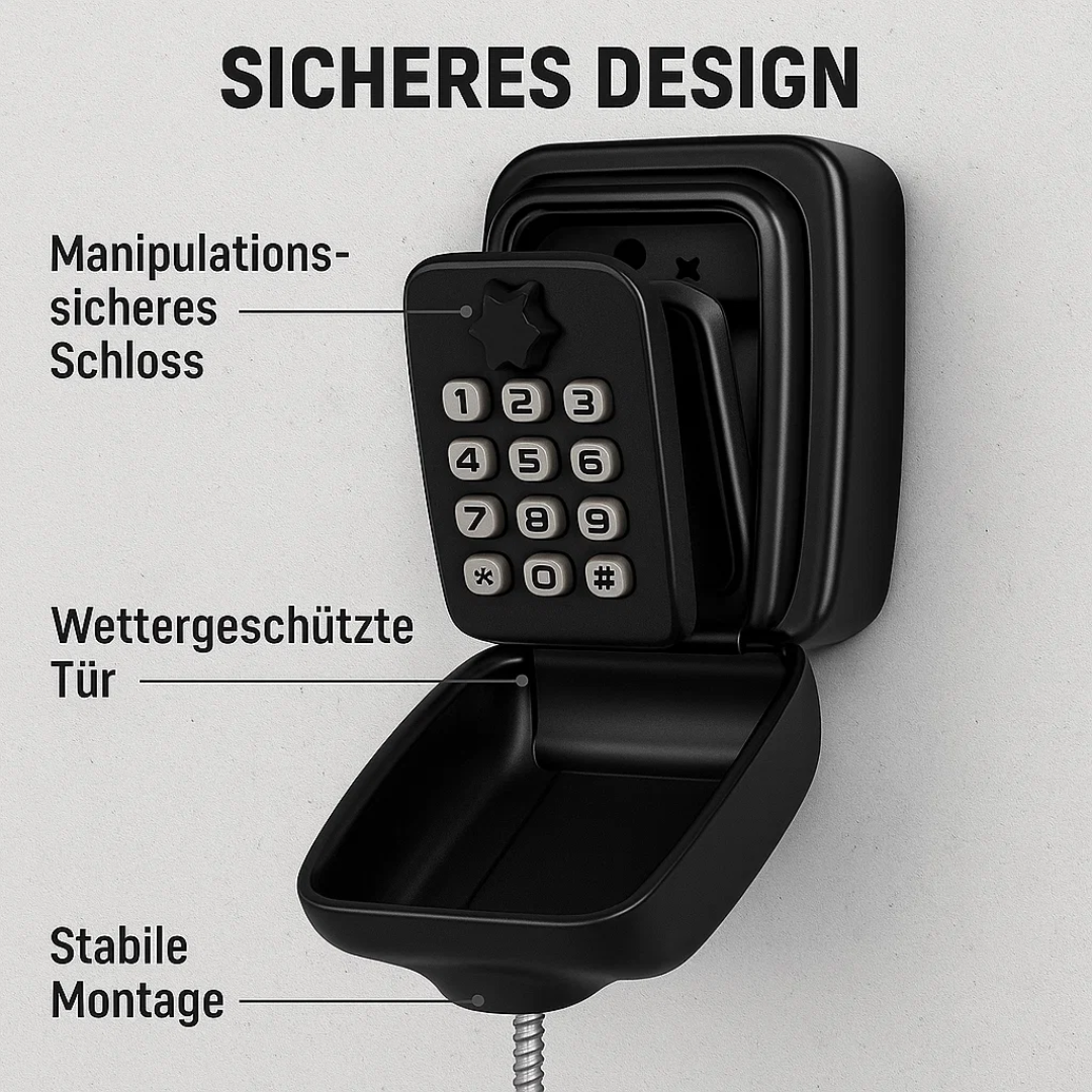 KeyGuard Outdoor Safe – Waterproof Wall-Mounted Key Box | Skanto