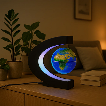 AstroGlobe LED World Globe – Levitating Globe Lamp with Magnetic Suspension