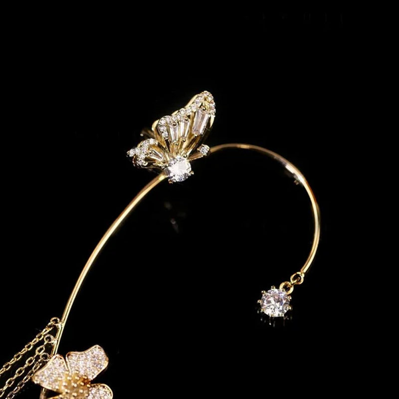 Skanto | Butterfly Flower Rem Style Zircon Earrings