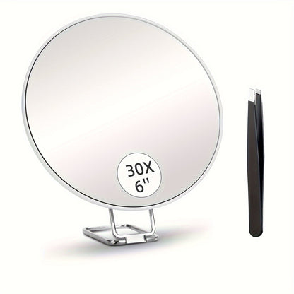 Skanto | Magnifying Makeup Mirror - 20X/10X Magnification, Suction Cup, Portable