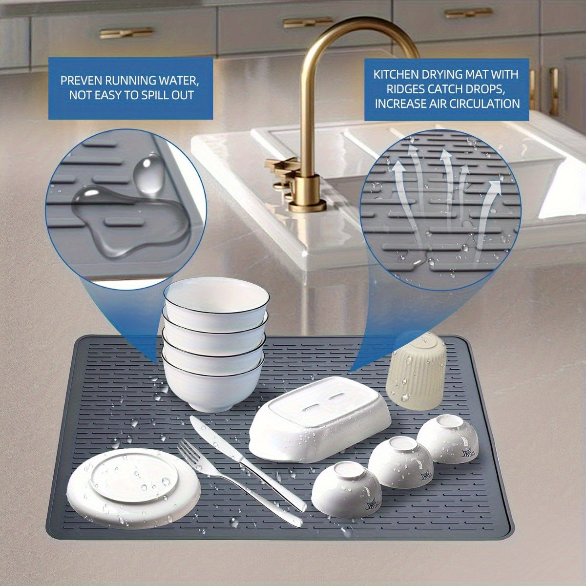 Skanto | 1 pc Silicone Cooktop Cover - Heat Resistant Mat for Electric Stovetops, Cooktop Protector, Dish Drying Mat, Glass Cooktop Cover, Kitchenware