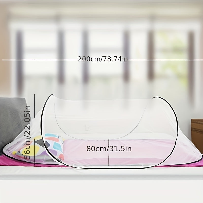 BowLift | InsectoGuard Solo Mosquito Net | Ultralight & Foldable | With Zipper | 200×80×56 cm | For 1 Person