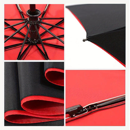 Skanto | Windproof Travel Automatic Umbrella - Robust 10-Rib Frame, Automatic, Extra Large Foldable Design with UV Protection, Dual Use for Sunny and Rainy Weather