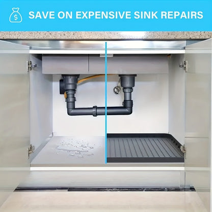 Skanto | Durable Silicone Under Sink Mat - Waterproof Drip Pan Insert for Kitchen and Bathroom Cabinets - Easy-Care Storage Solution