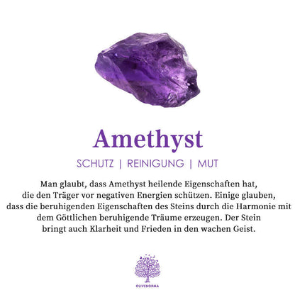 Skanto | Natural Crystal Amethyst Healing Necklace - Lyra